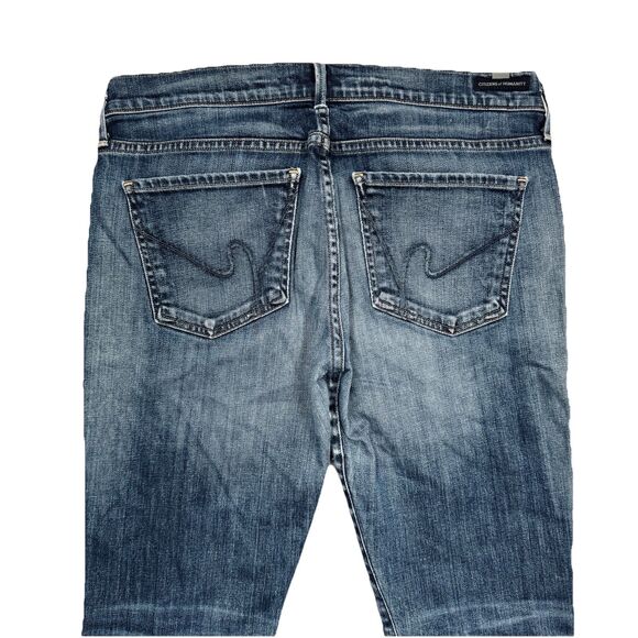 COH Citizens of Humanity Bootcut Jeans 31 Blue Hemmed Low Waist Denim Womens - Picture 10 of 12